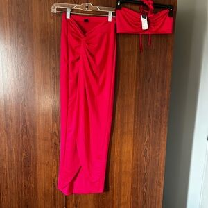 SHEIN Hot Pink Ruched Top